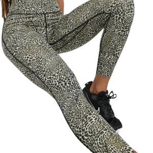 Women’s NIKE Dri-fit Leopard Cheetah Print Athletic Workout Leggings, L